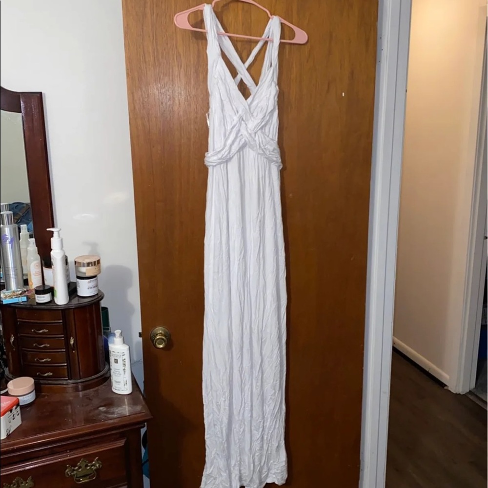 white motherhood maternity dress
